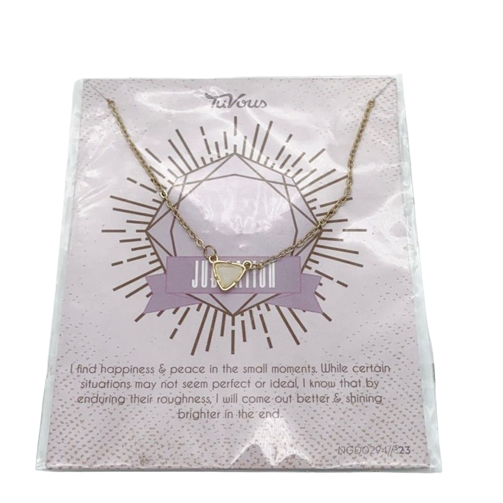 New TuVous Jubilation Druzy Triangle Necklace